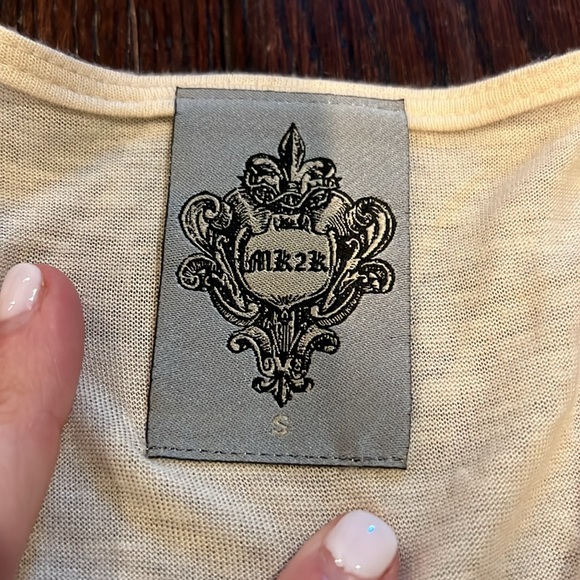 Mk2k Black Vest with Cream T-Shirt - Picture 2 of 4